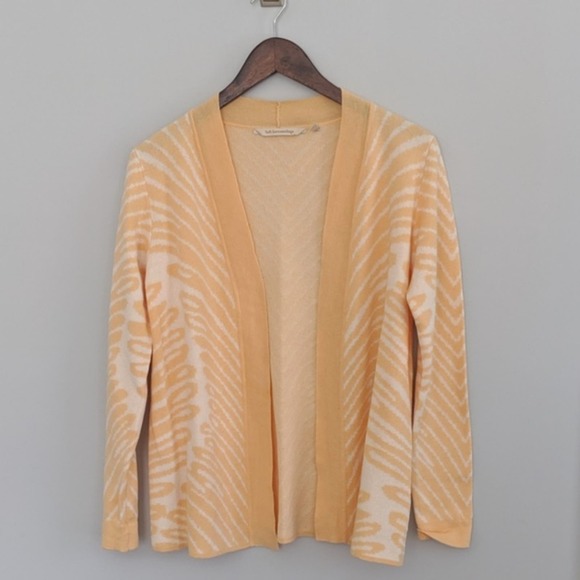 Soft Surroundings Yellow Zebra Sweater Cardigan XS Extra Small - Picture 1 of 5